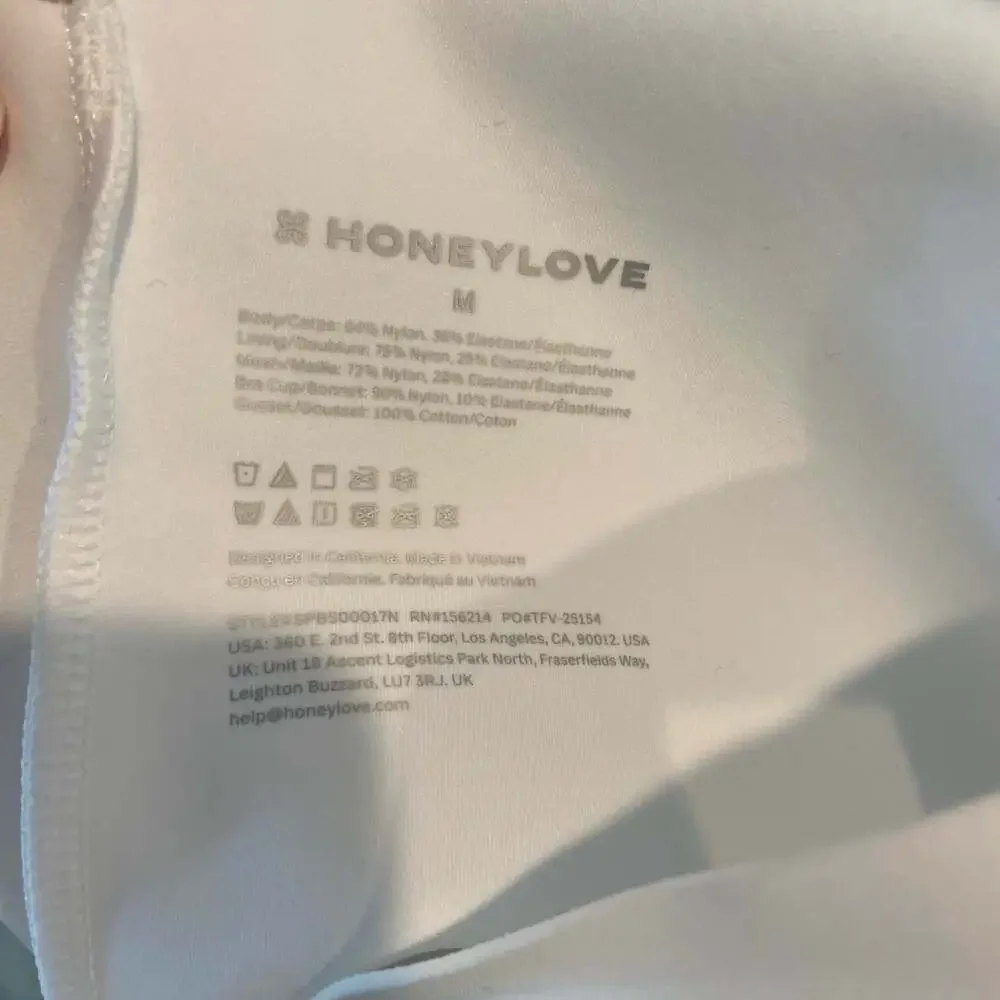 NWT Honeylove Liftwear Cami Bodysuit Shapewear White Medium M New